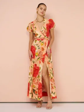 By Nicola Havanna Wrap Maxi Dress Size 12