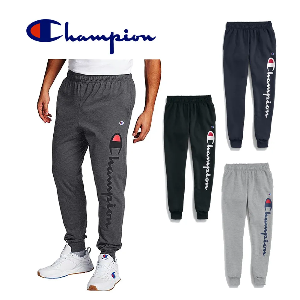 Champion Men's GP08H Script and C Logo Powerblend Athletic Gym Jogger Sweatpants