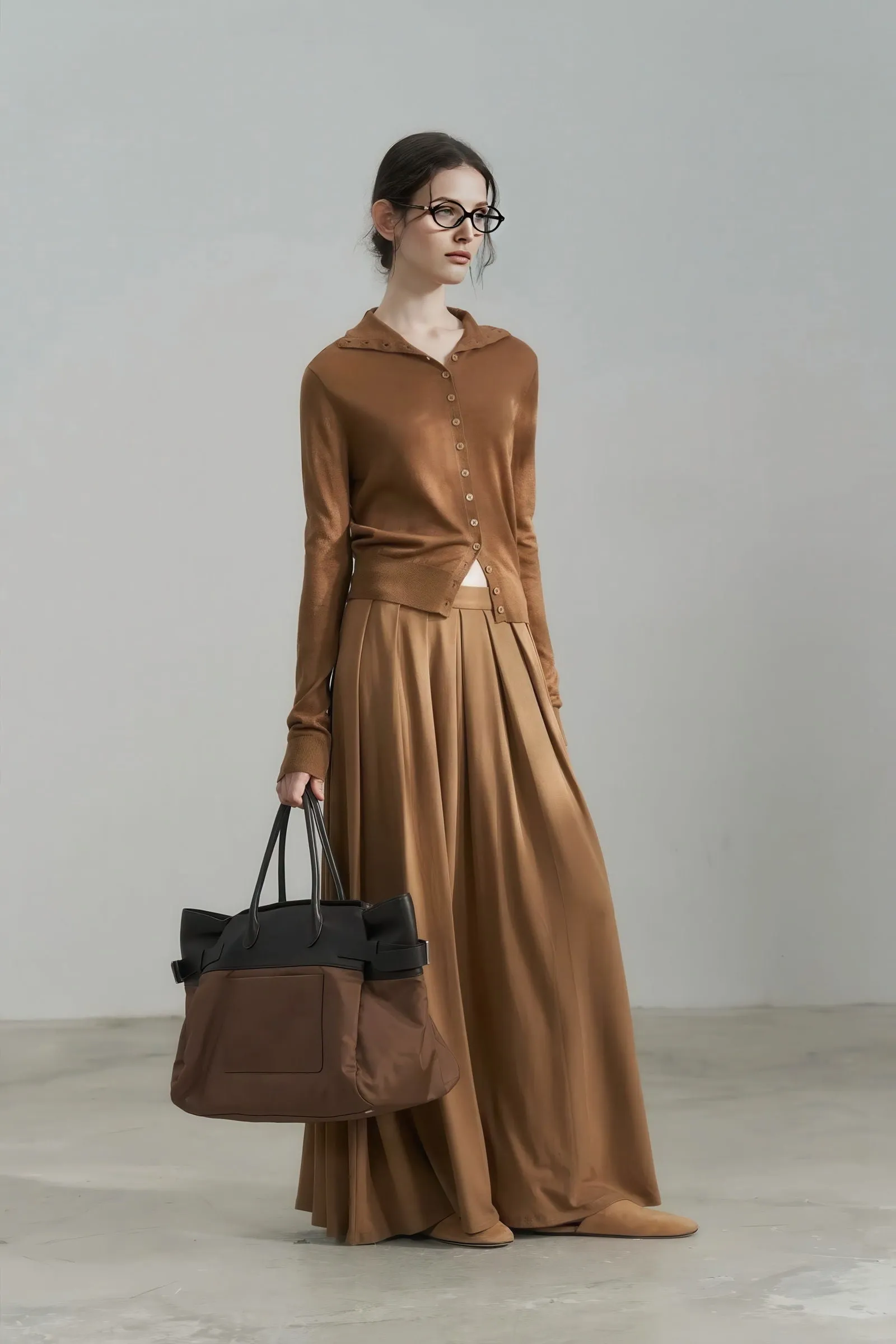 Comfy Pleated Knit Skirt