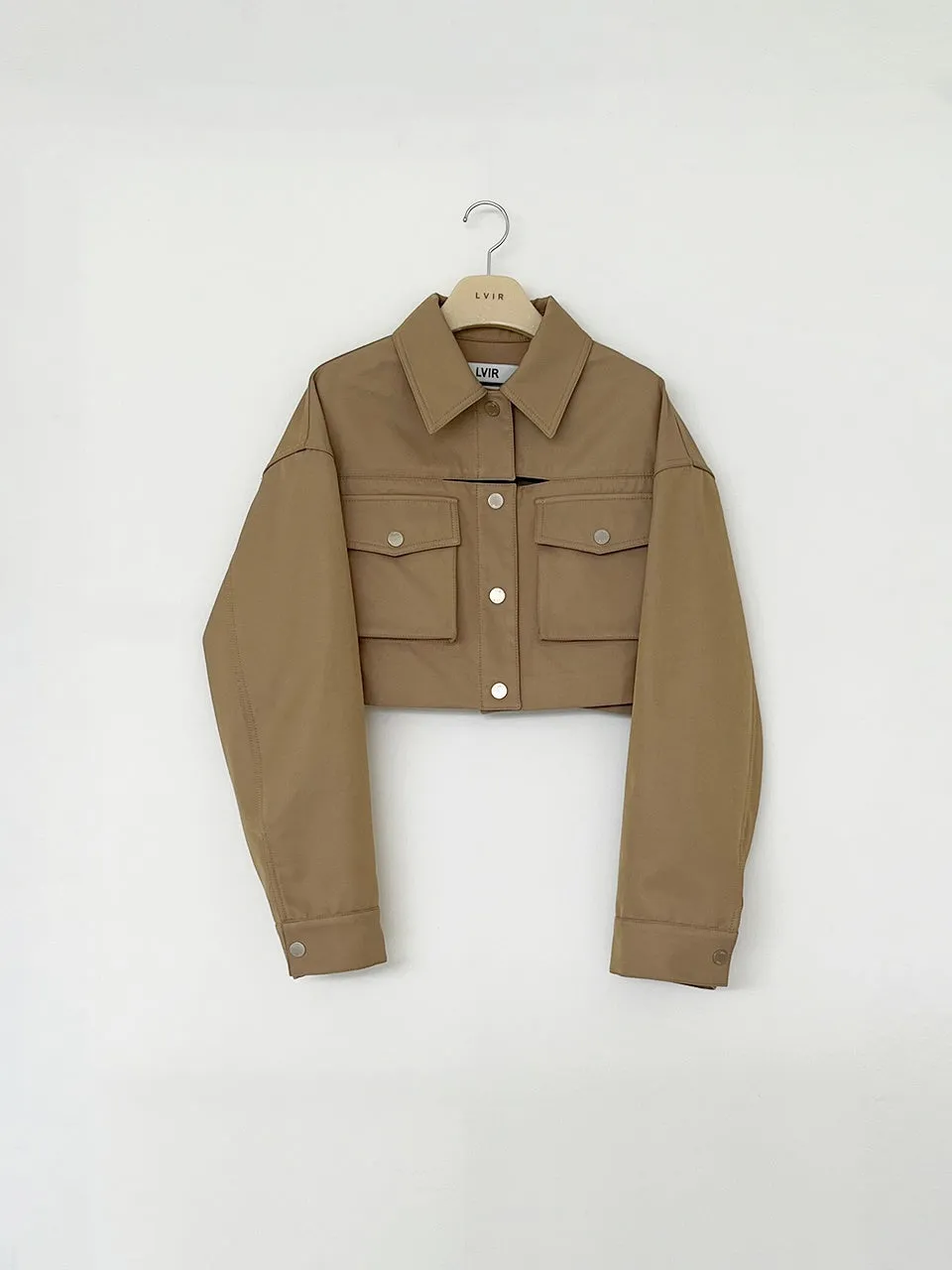 Cropped Jacket in Beige