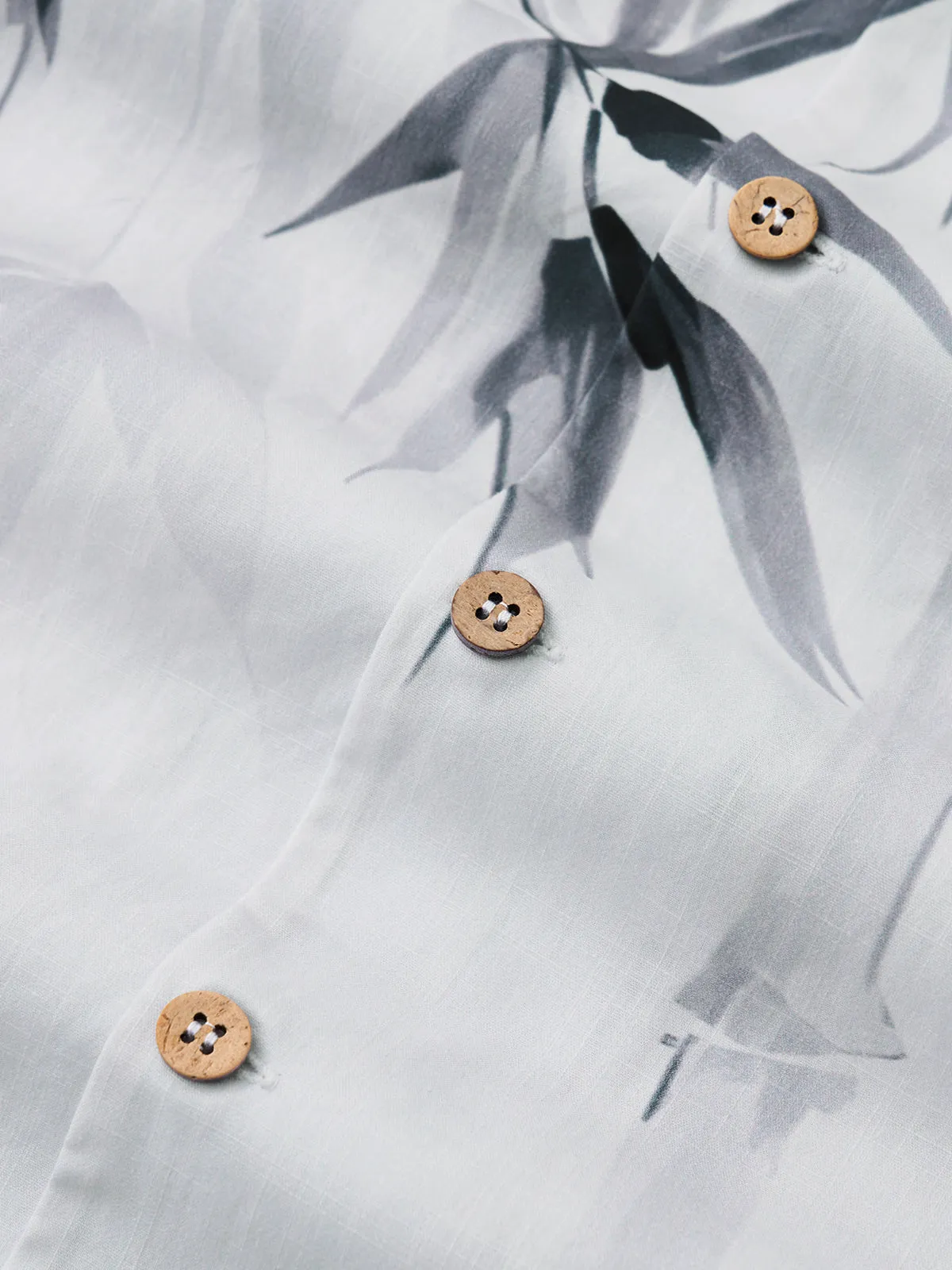 Exquisite Bamboo Ink Painting Cotton Camp Shirt