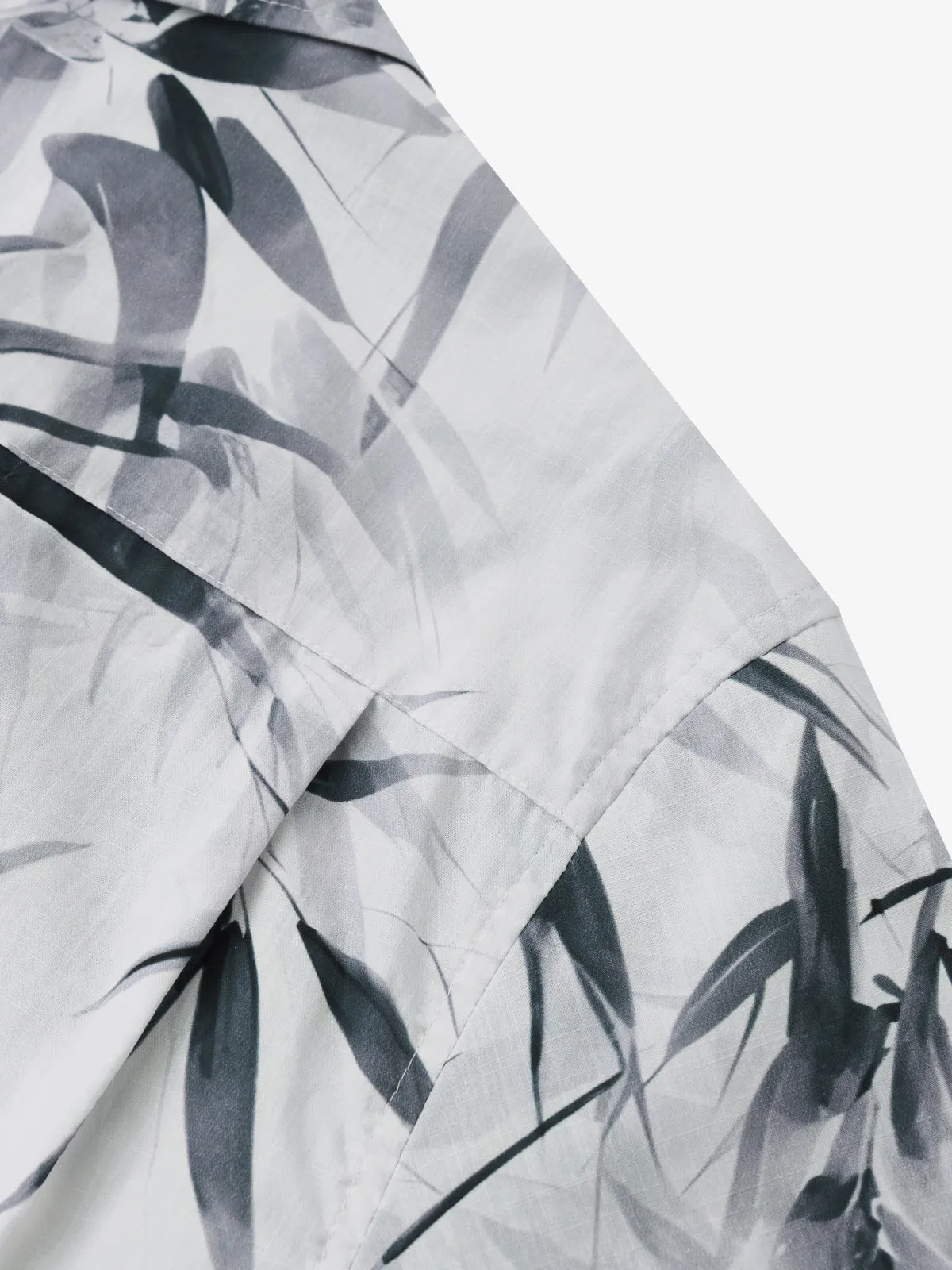 Exquisite Bamboo Ink Painting Cotton Camp Shirt