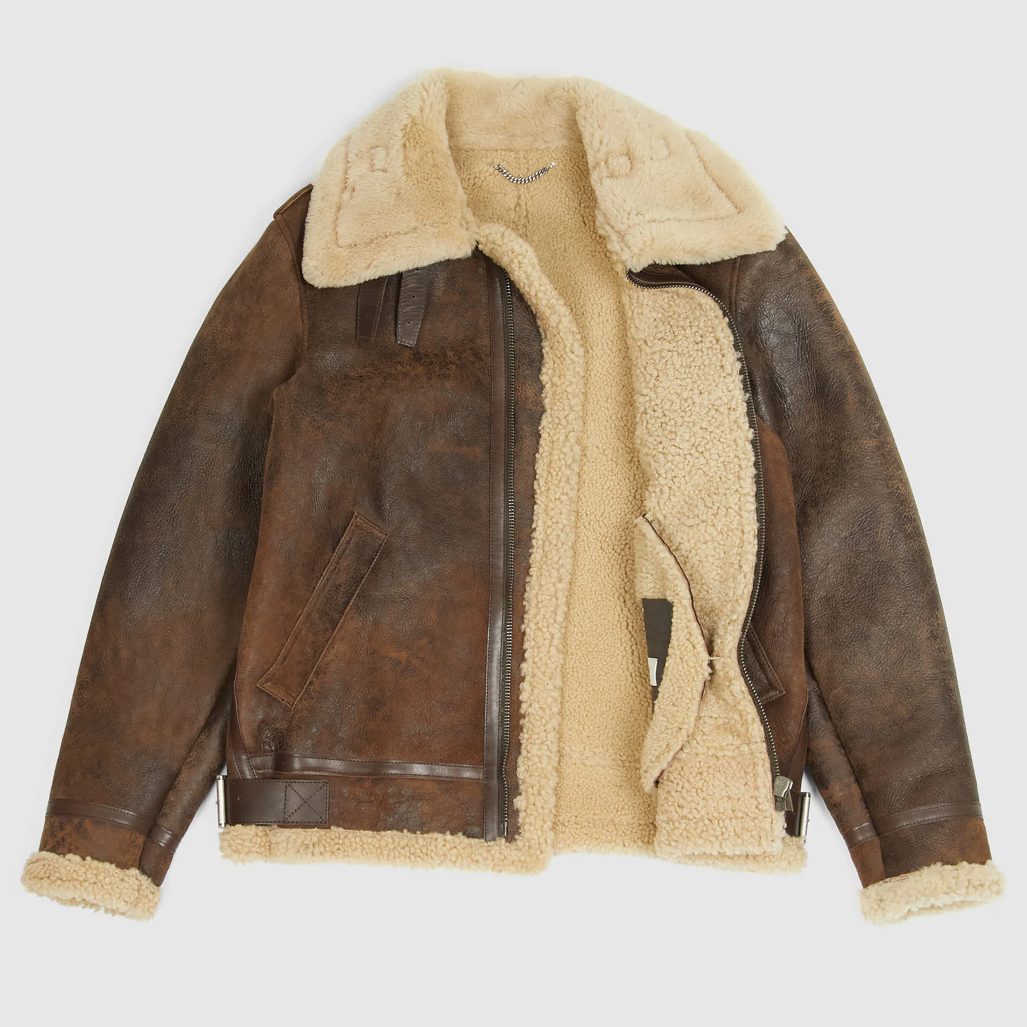 Golden Goose B-3 Shearling Leather Jacket