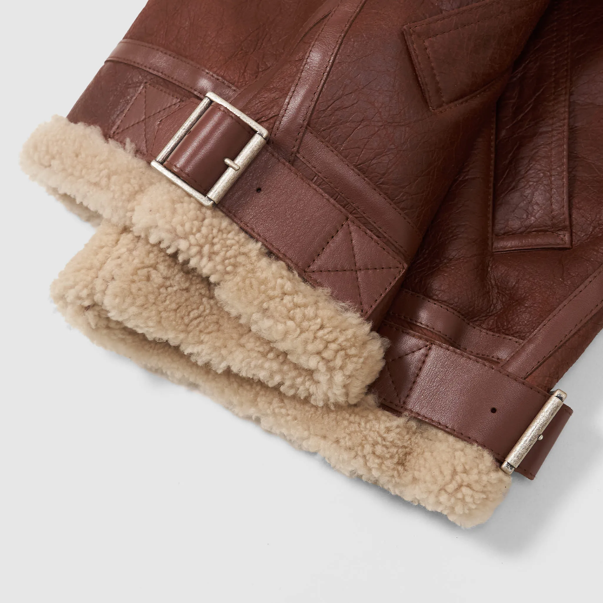 Golden Goose B-3 Shearling Leather Jacket