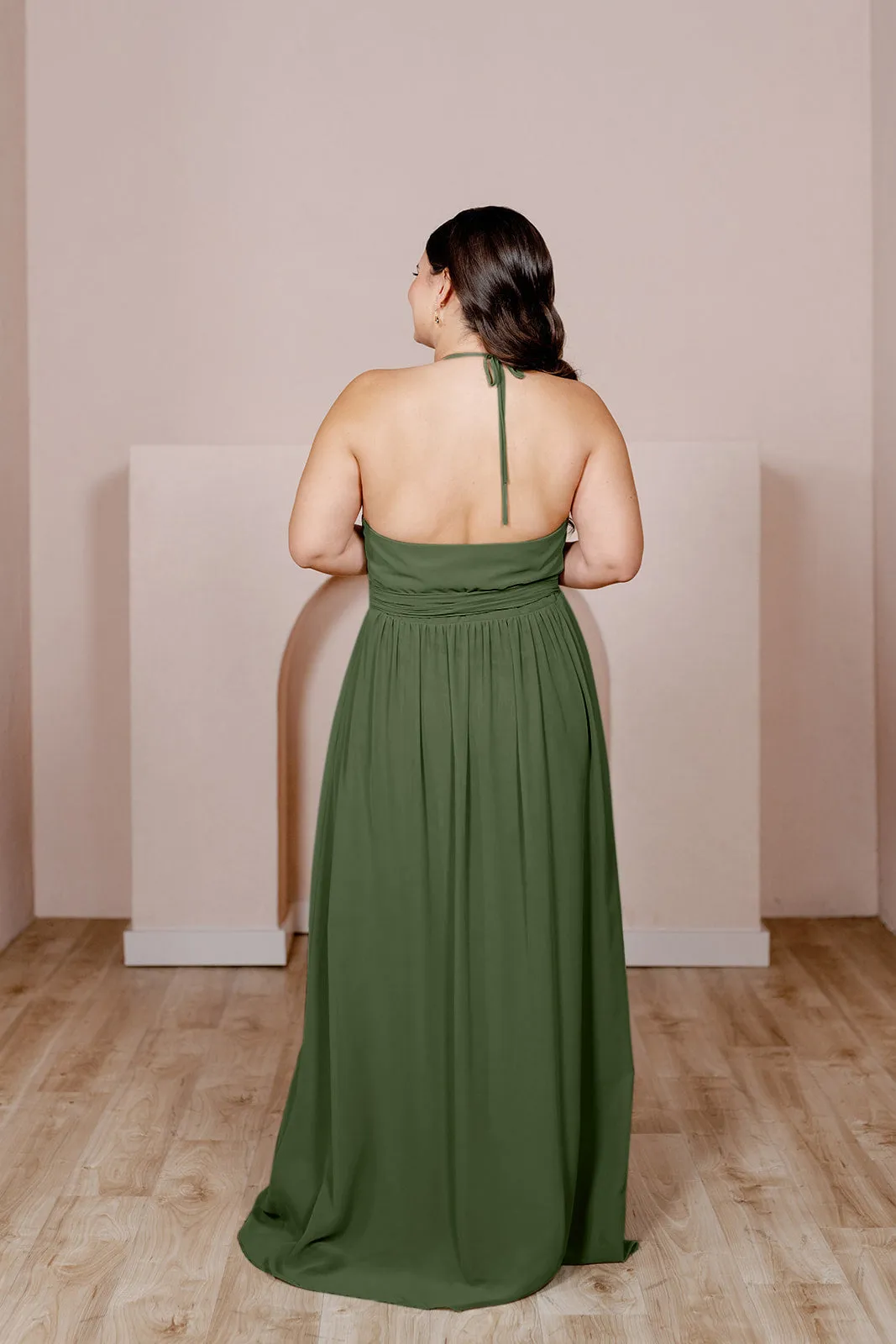 Hannah Chiffon Faux Wrap Dress | Made To Order