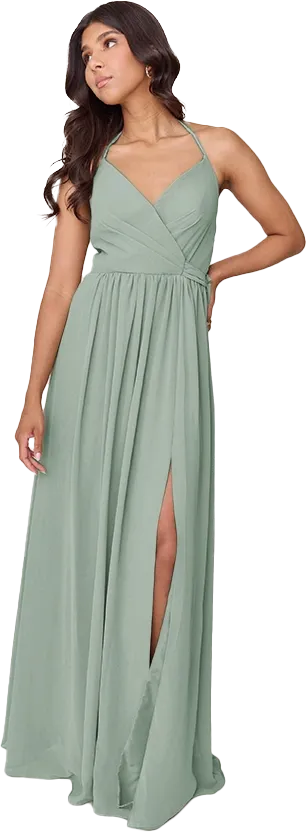 Hannah Chiffon Faux Wrap Dress | Made To Order