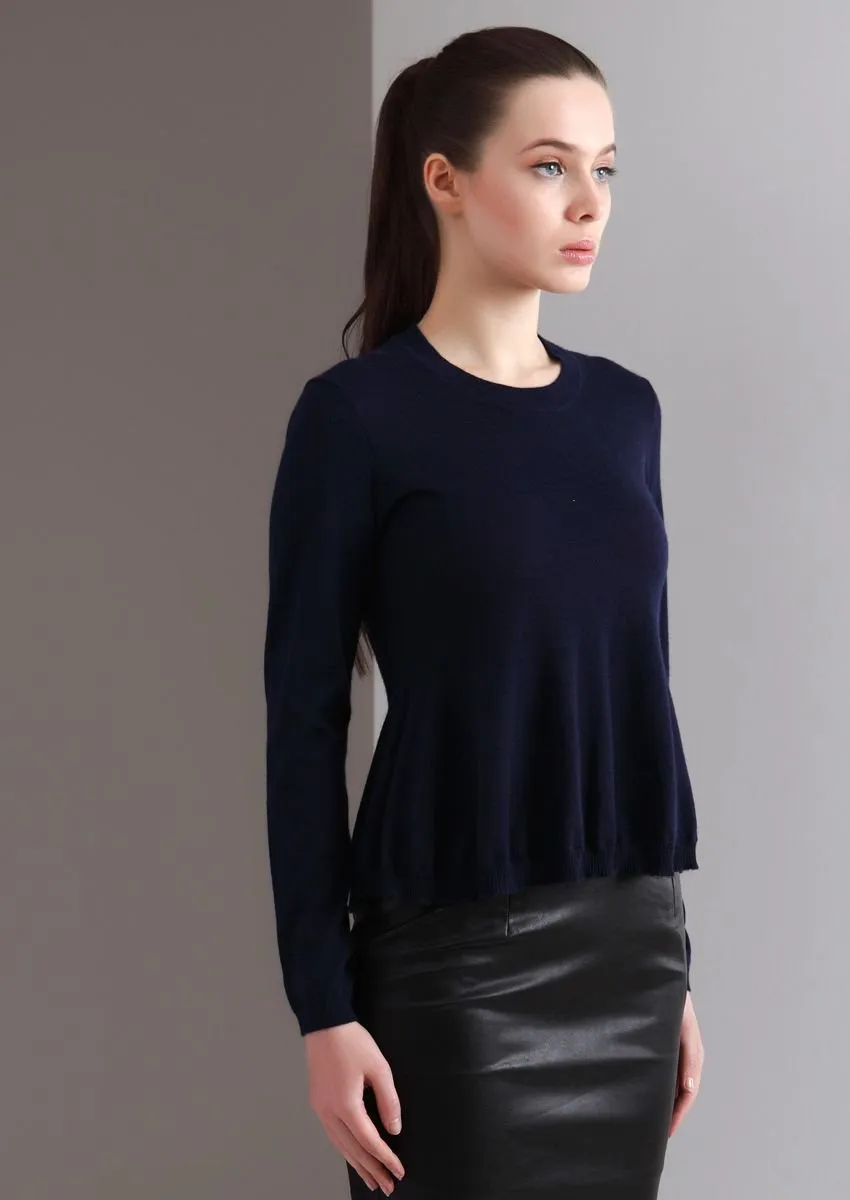 Ladies Rounded Neck Cardigan