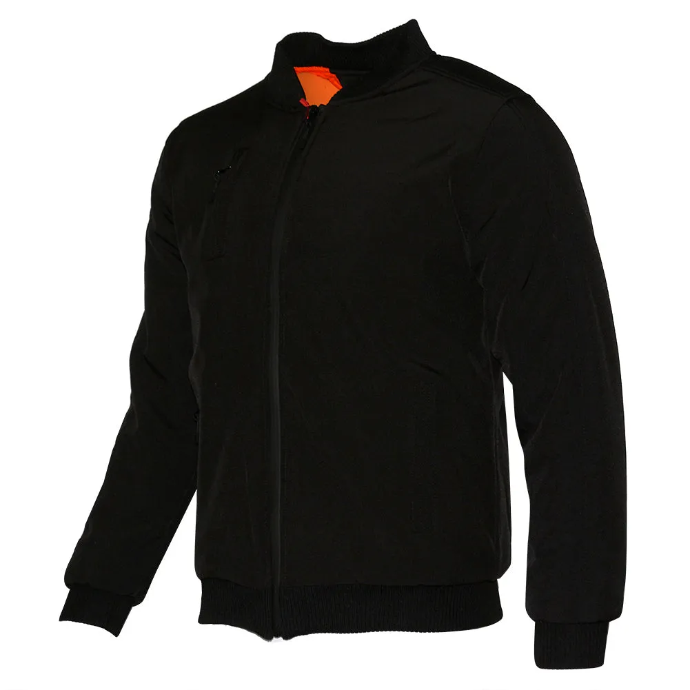 Mens Industrial Bomber Jacket Multi Pocket Quilted Water Resistant Coat