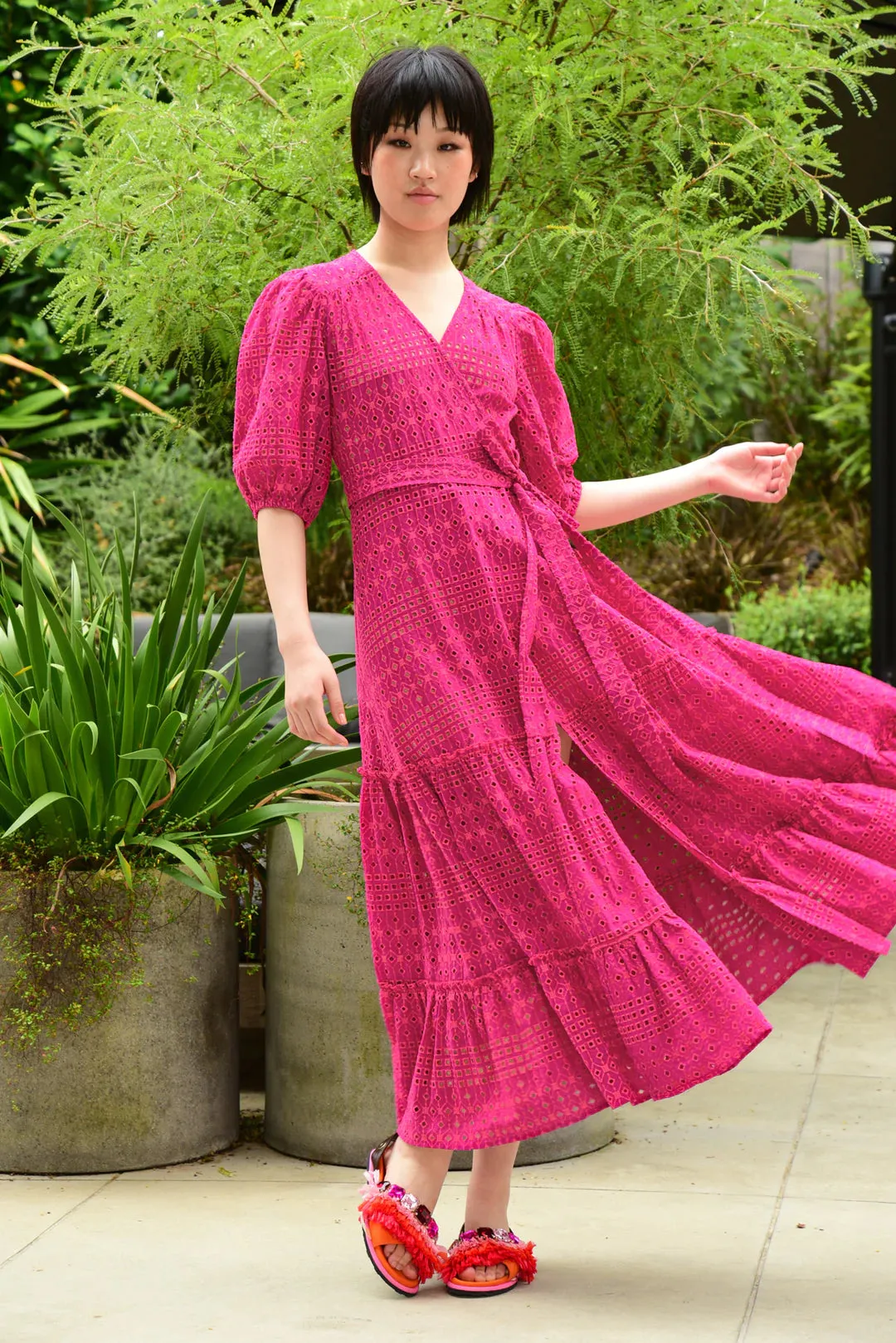 Wrap it Up Dress Raspberry
